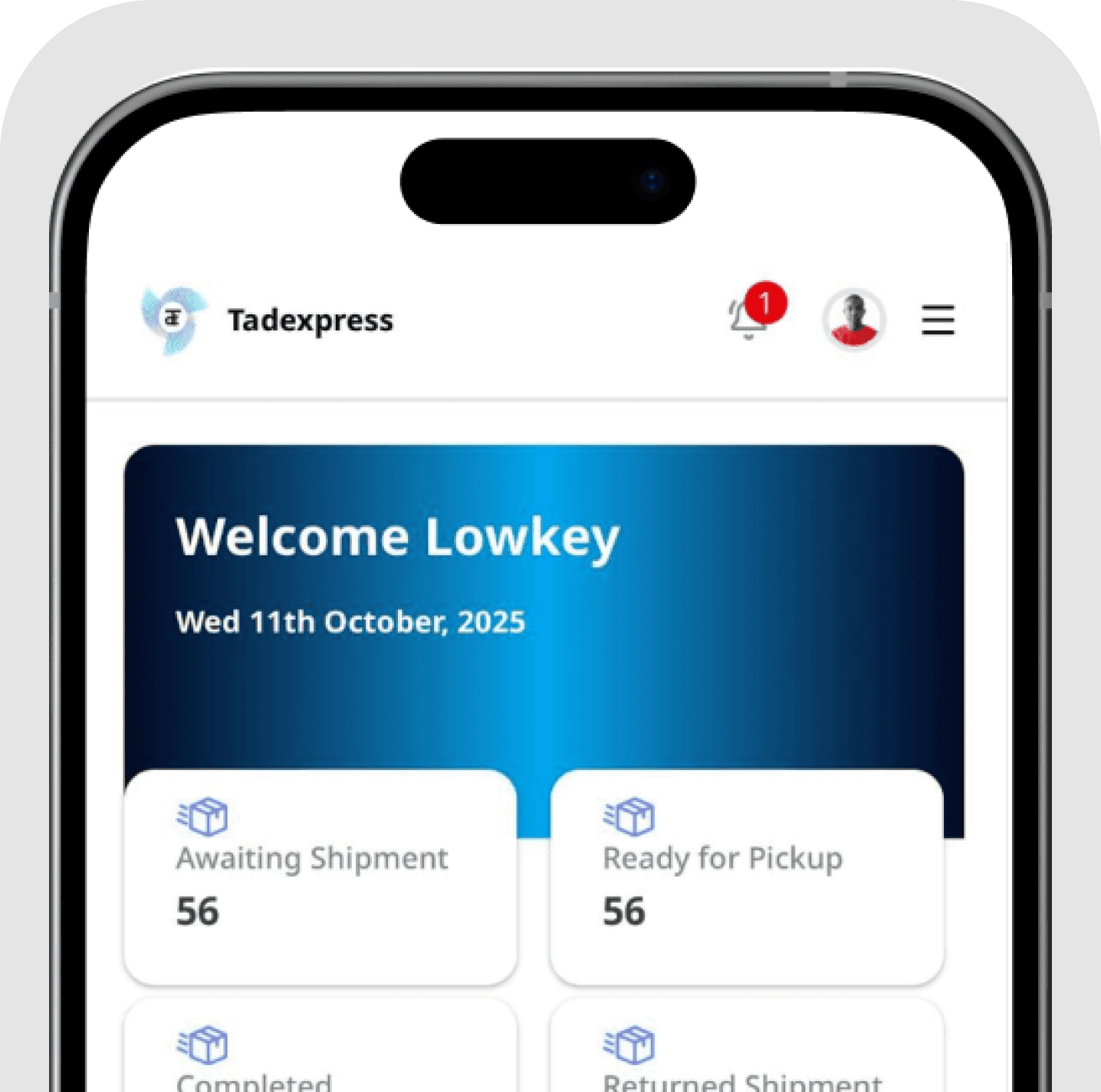TadExpress App Dashboard