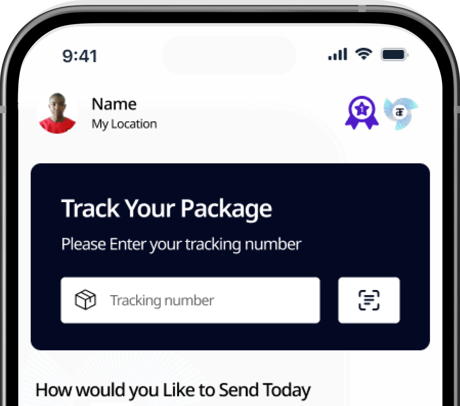 TadExpress package tracking screen